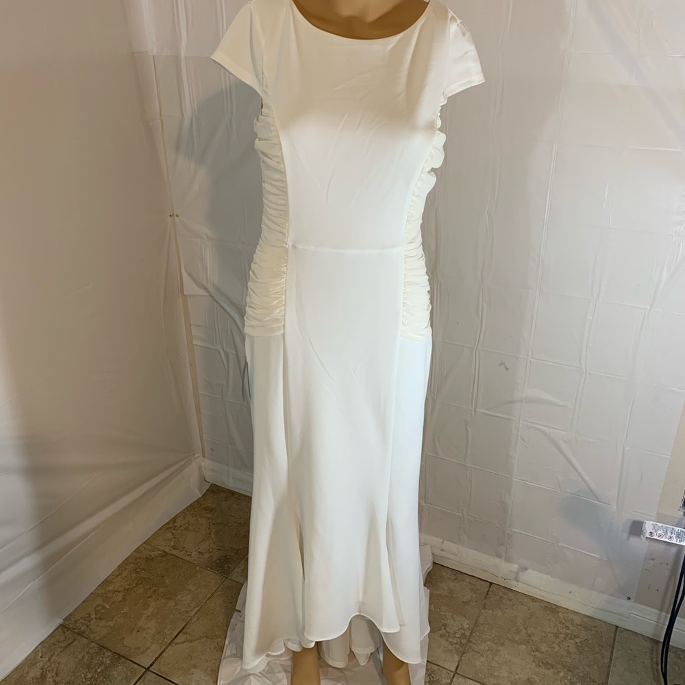 Halston heritage SIDE RUCHING GOWN